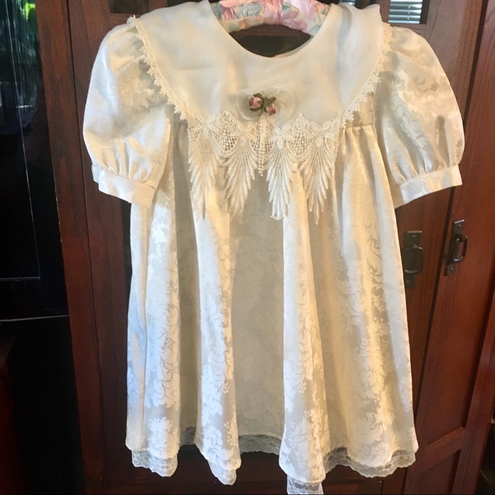 ‘Rose Cottage’ Girls Ivory Dress - 8